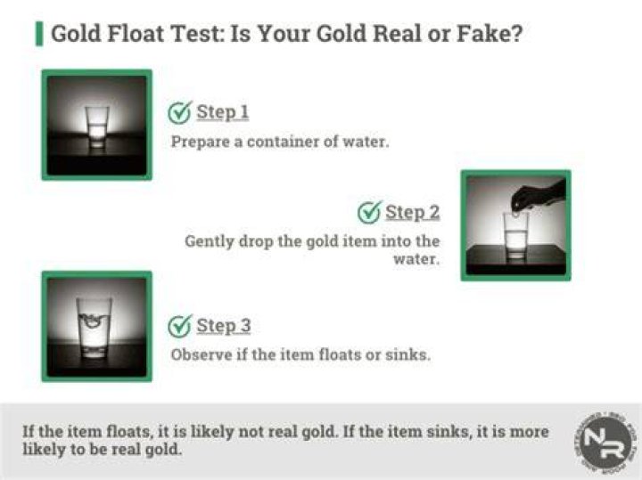 Does real gold sink in water?