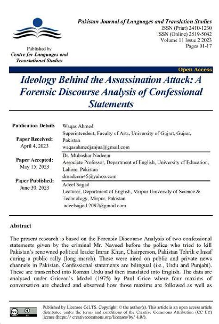Is forensic discourse set in the past?