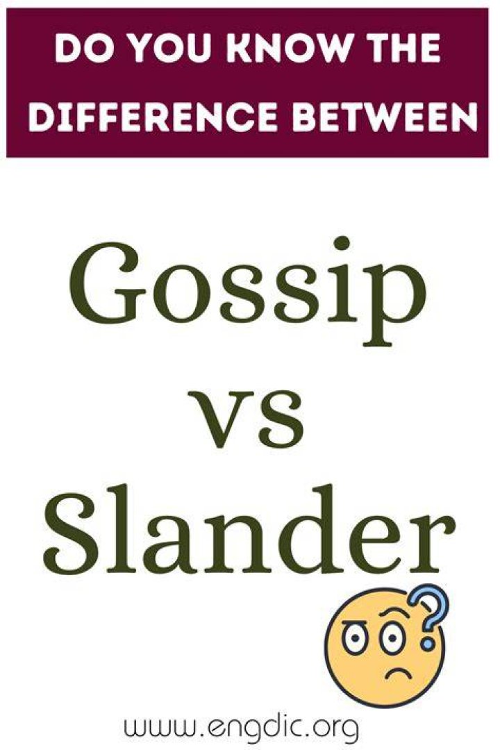 Is gossip considered slander?
